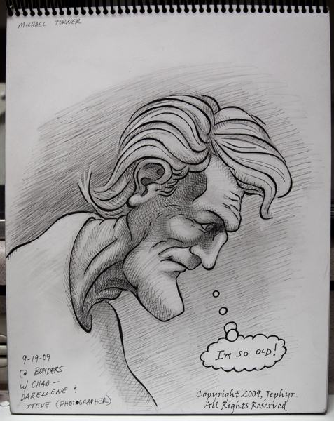 "I'm So Old" - Pencil And Pen And Ink - Copyright 2009, Jephyr (Jeff Curtis), All Rights Reserved